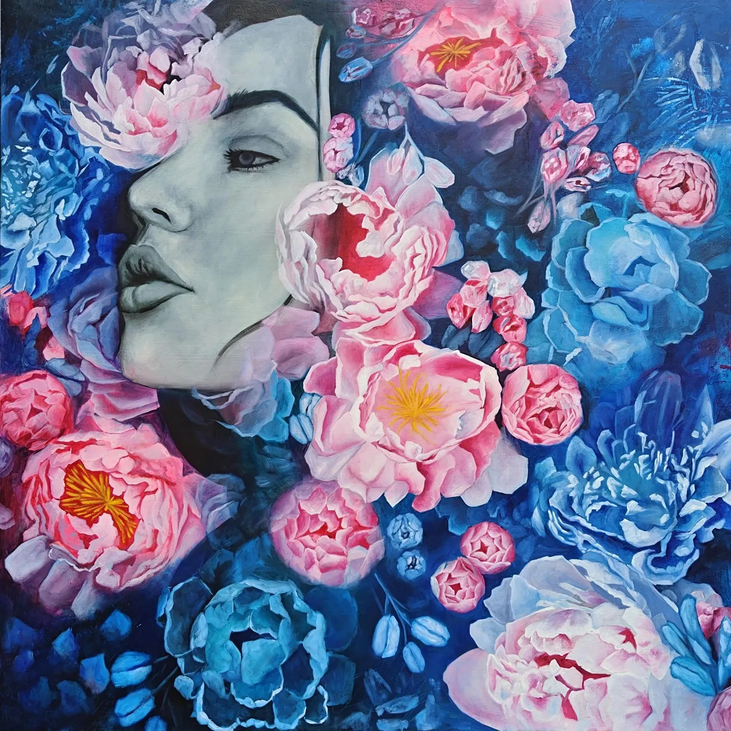 "BLOOM BEYOND BOUNDRIES" Original Oil Painting